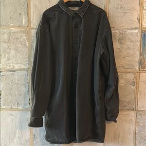 NWOT Essentials Fear of God Black Denim Shirt